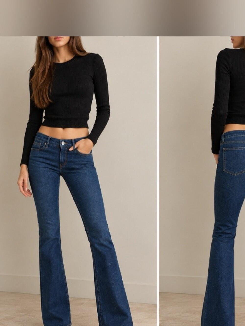 Authentic Vintage GF FERRÉ Low Rise Bootcut Jeans Made in Italy Size 26 / IT 40